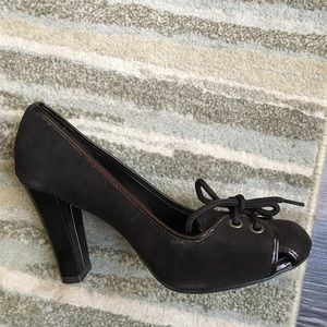 Brown Mossimo Heels With Lace Detail